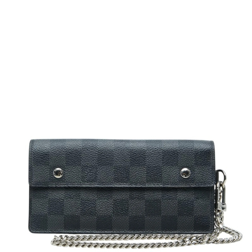 Louis Vuitton Damier Graphite Portefeuille Accordion Long Wallet, Chain N6002...